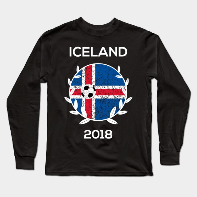 Iceland Soccer World Cup 2018 Fan Gear Long Sleeve T-Shirt by JustPick